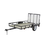 Carry-On Trailer 5-ft x 8-ft Treated Lumber Utility Trailer with Ramp Gate