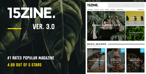 15Zine – HD Magazine Newspaper WordPress Theme 3.3.9.8 Nulled + Extended License Free Download