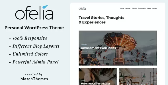 Ofelia Wordpress Theme - Nulled + Extended License