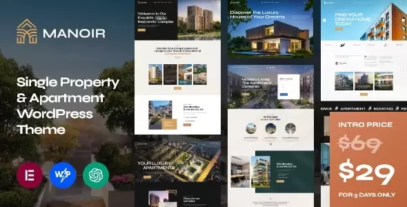 Manoir WordPress Theme - Nulled + Extended License