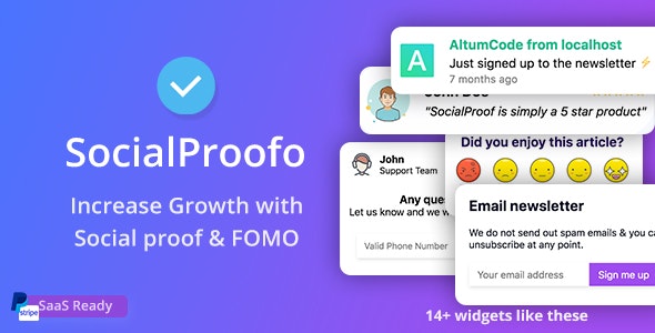 66socialproof – Social Proof  FOMO Widgets Notifications (SAAS) 29.0.0 [Extended License] Nulled + Extended License Free Download