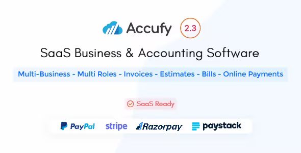 Accufy – SaaS Business, Invoicing & Accounting Software 2.7 Nulled + Extended License Free Download