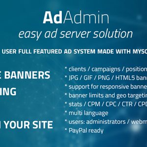 AdAdmin – Easy full featured ad server 4.2.6f Nulled + Extended License Free Download