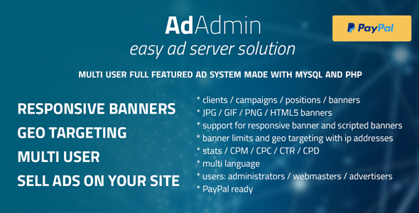 AdAdmin – Easy full featured ad server 4.2.6f Nulled + Extended License Free Download