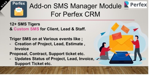 Add-on SMS Manager Module for Perfex CRM 1.0.9 Nulled + Extended License Free Download