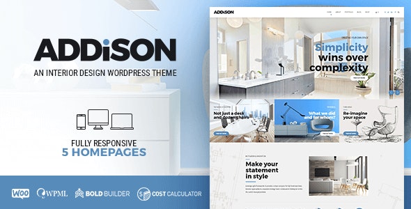 Addison – Architecture & Interior Design WordPress Theme 1.4.2
 Nulled + Extended License Free Download