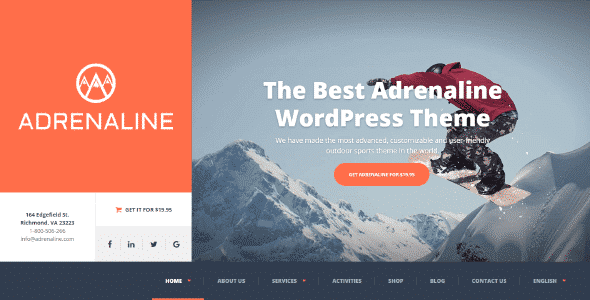 Adrenaline – WordPress Theme Adventure Activities, Sports & Travel Niche Theme 1.9.2
 Nulled + Extended License Free Download