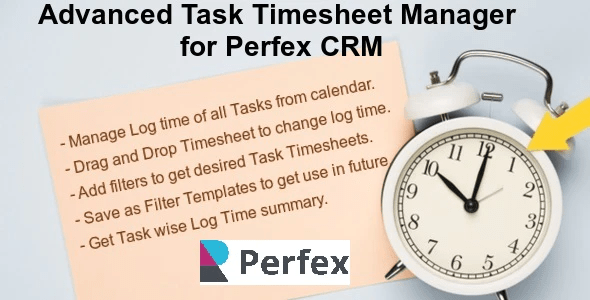 Advanced Task Timesheet Manager Module for Perfex CRM Nulled + Extended License Free Download