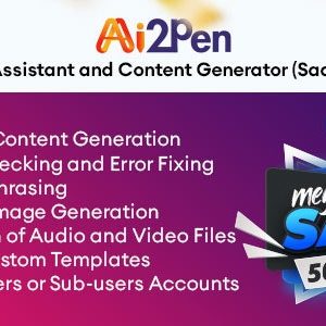 Ai2Pen – AI Writing Assistant and Content Generator (SaaS Platform) 5.1 [Extended Version] Nulled + Extended License Free Download