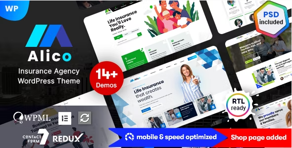 Alico – Insurance WordPress Theme 1.1.4
 Nulled + Extended License Free Download