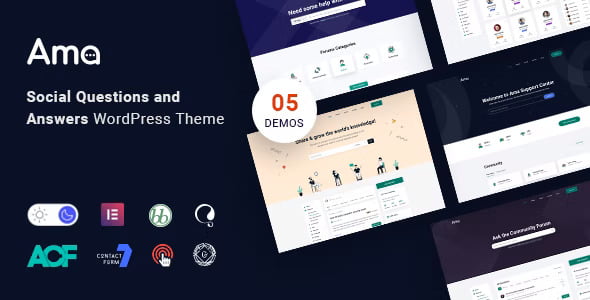 AMA – bbPress Forum WordPress Theme 1.4.0 Nulled + Extended License Free Download