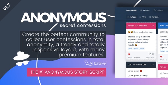 Anonymous – Secret Confessions Nulled + Extended License Free Download