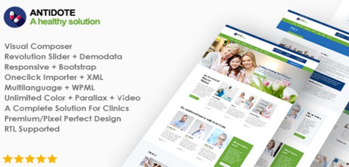Antidote WordPress Theme 1.2.4 – Health & Medical
 Nulled + Extended License Free Download