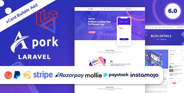 Apork – SEO, URL Shortener, vCard Builder, Ecommerce & Product Landing Business CMS Nulled + Extended License Free Download