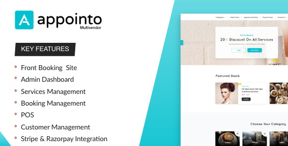 Appointo Multi Vendor – Booking Management System 1.2 Nulled + Extended License Free Download