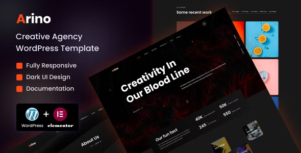 Arino – Creative Agency WordPress Theme 1.2 Nulled + Extended License Free Download