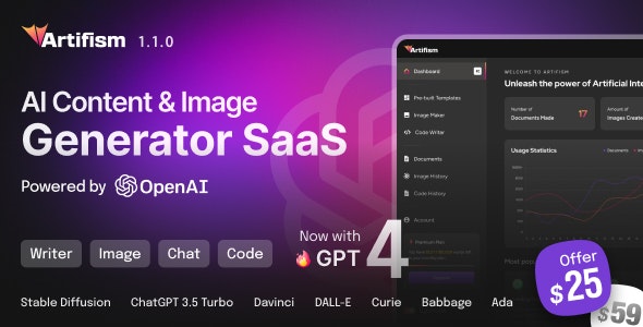 Artifism – AI Content  Image Generator SaaS Nulled + Extended License Free Download