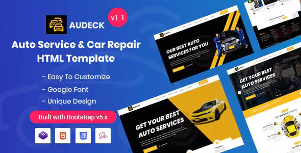 Audeck – Auto Servicing Bootstrap 5 Template Nulled + Extended License Free Download