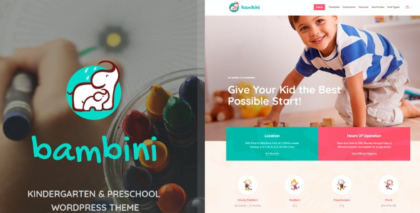 Bambini WordPress Theme 1.1.2 – Kindergarten & Pre-School Theme
 Nulled + Extended License Free Download