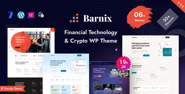 Barnix – Finance Consulting WordPress Theme 1.0.1
 Nulled + Extended License Free Download