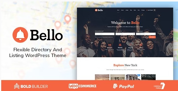 Bello – Directory & Listing WordPress Theme 1.7.8
 Nulled + Extended License Free Download