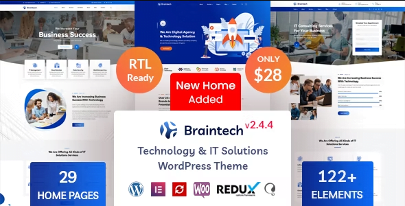 Braintech WordPress Theme 2.5.9 – Technology & IT Solutions Theme
 Nulled + Extended License Free Download