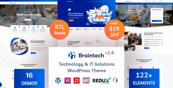 Braintech Wordpress Theme - Nulled + Extended License