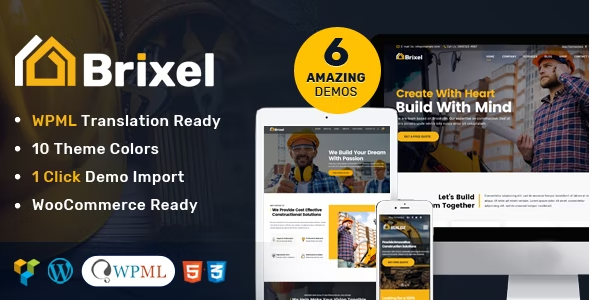 Brixel – Building Construction WordPress Theme 2.0.3
 Nulled + Extended License Free Download