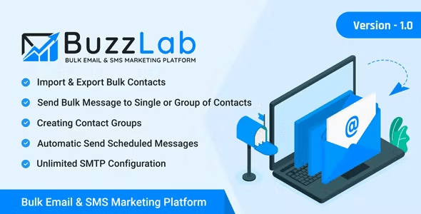 BuzzLab – Bulk Email And SMS Marketing Platform 1.1 Nulled + Extended License Free Download