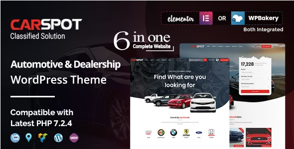CarSpot – Dealership WordPress Classified Theme 2.4.2
 Nulled + Extended License Free Download