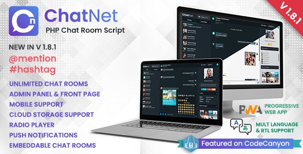 ChatNet – PHP Chat Room & Private Chat Script 1.10 Nulled + Extended License Free Download