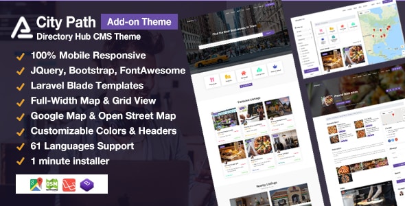 City Path Directory Hub CMS Add-on Theme Nulled + Extended License Free Download
