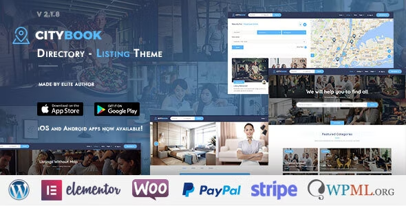 CityBook – Directory & Listing WordPress Theme 2.4.9
 Nulled + Extended License Free Download