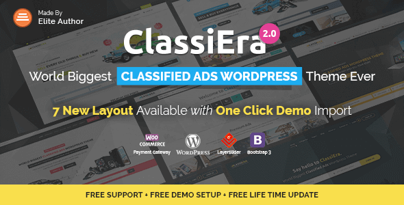 Classiera WordPress Theme 4.0.20 – Classified Ads Theme
 Nulled + Extended License Free Download