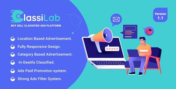 ClassiLab – Buy Sell Classified Ads Listing Platform Nulled + Extended License Free Download