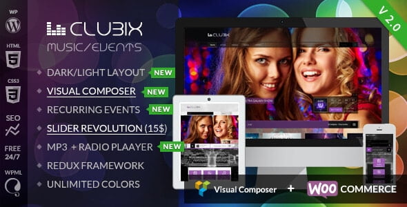 Clubix WordPress Theme 2.3.0 – Nightlife Music & Events
 Nulled + Extended License Free Download