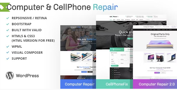 Computer And CellPhone Repair Services WordPress Theme 4.1
 Nulled + Extended License Free Download