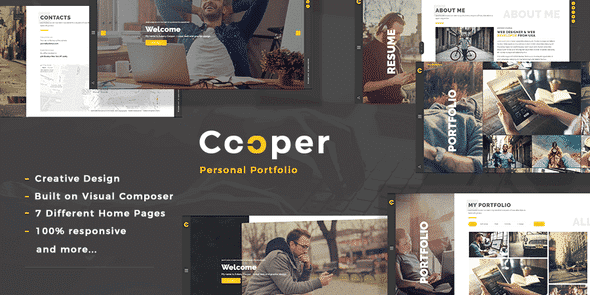 Cooper 5.3 – Creative Responsive Personal Portfolio WordPress Theme
 Nulled + Extended License Free Download