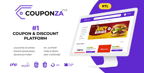Couponza- Ultimate Coupons  Discounts Platform 1.9.0 Nulled + Extended License Free Download