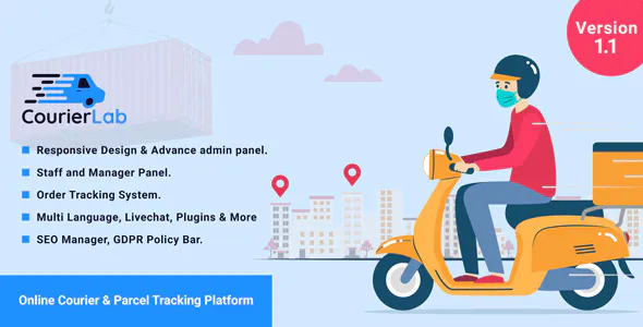 CourierLab – Online Courier And Parcel Tracking Platform 2.1 Nulled + Extended License Free Download