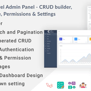 Craft Laravel Admin Panel – CRUD builder, Users, Role, Permissions  Settings Nulled + Extended License Free Download