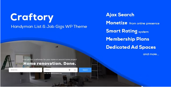 Craftory – Craftsmen Directory Listing & Job Board WordPress Theme 2.0.1
 Nulled + Extended License Free Download