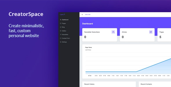 CreatorSpace – Personal Website CMS Nulled + Extended License Free Download