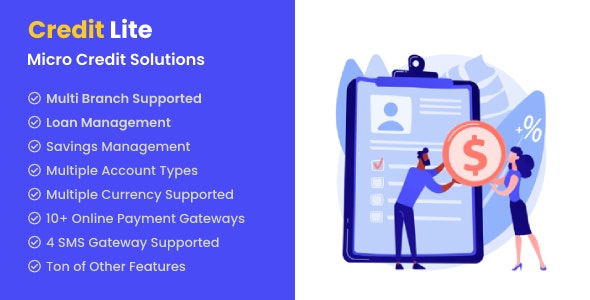 Credit Lite – Multi Branch Loan  Savings Management System 1.5.5 Nulled + Extended License Free Download