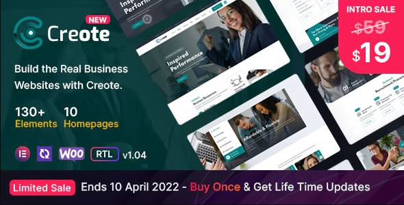 Creote – Consulting Business WordPress Theme 2.6.8
 Nulled + Extended License Free Download