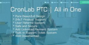 CronLab PTC | All in One Script for PTC, HyIp, Crypto Trade & Money Investment | Miscellaneous Nulled + Extended License Free Download