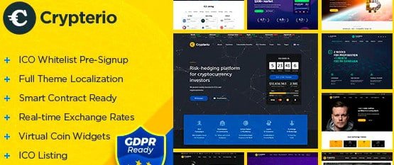 Crypterio WordPress Theme 2.4.8 – ICO Landing Page and Cryptocurrency Theme
 Nulled + Extended License Free Download