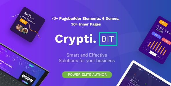 CryptiBIT 1.3 – Technology, Cryptocurrency, ICO/IEO Landing Page WordPress theme
 Nulled + Extended License Free Download