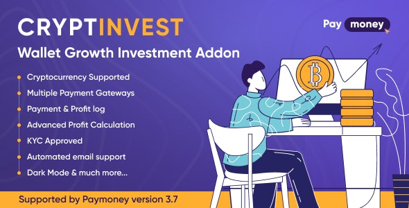 CryptInvest – Wallet Growth Investment Addon 2.1.0 Nulled + Extended License Free Download