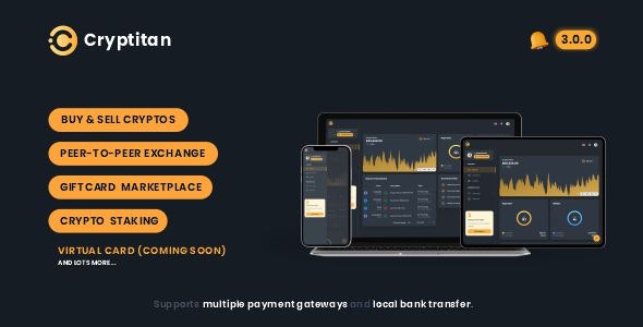 Cryptitan – Multi-featured Crypto Software  Digital Marketplace 4.0.0 Nulled + Extended License Free Download